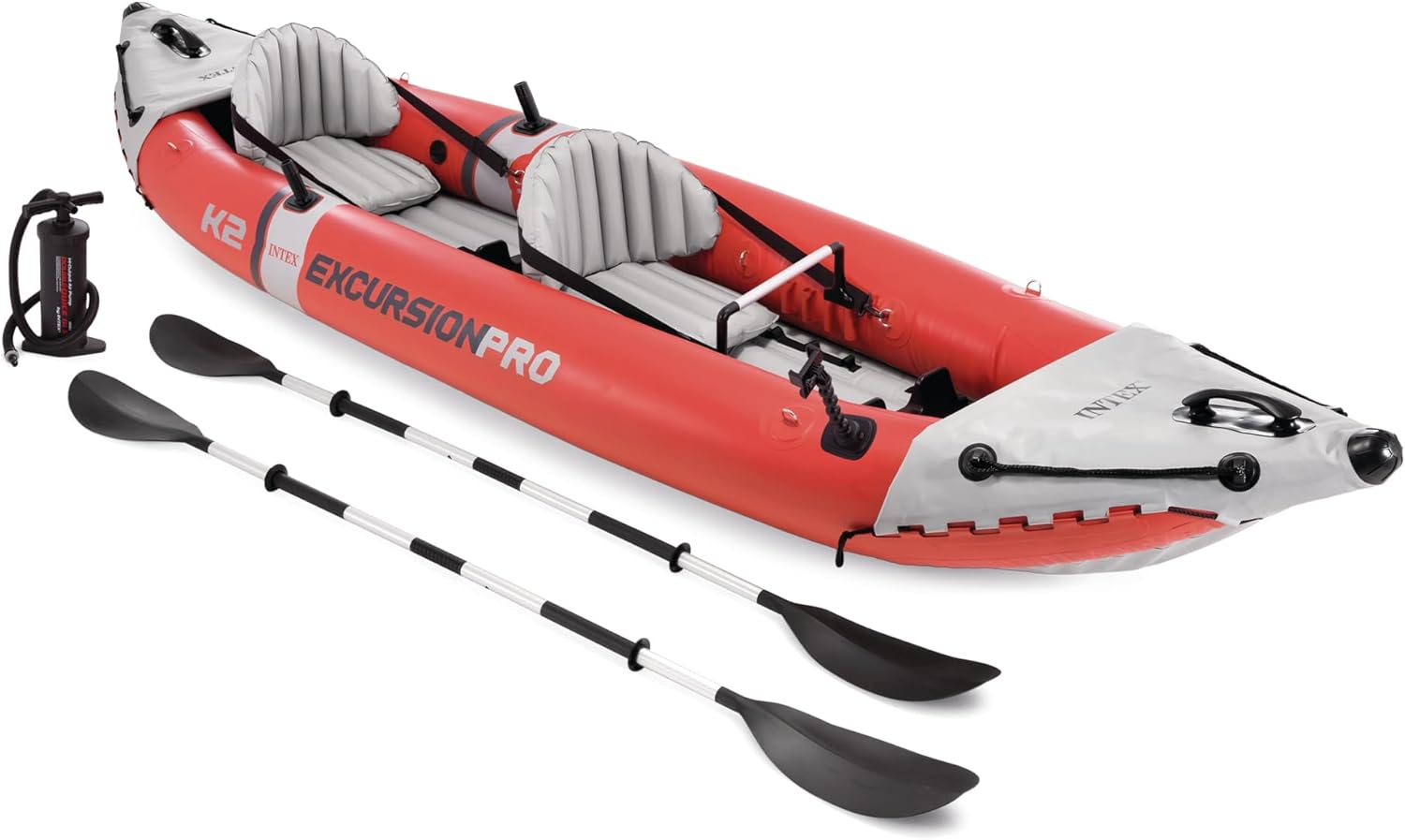 INTEX Excursion Pro K2 Inflatable Kayak 2-Person Set with Paddles & Pump